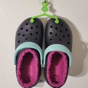 Brand new Crocs, black and pink, women's size 7